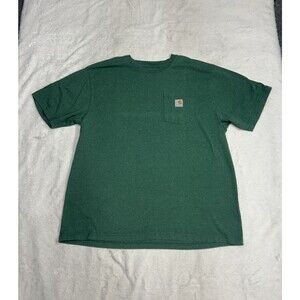 Carhartt T-Shirt Loose Fit Green Pocket Tee Short Sleeve K87 G55 Mens Size XL